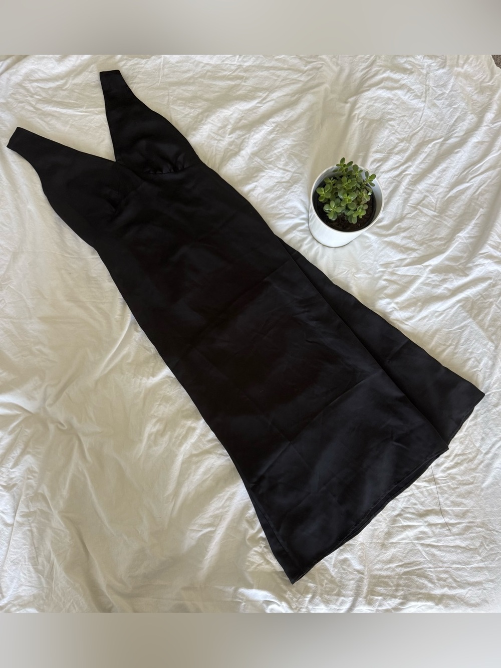 Old Navy Black Maxi V-Neck Dress